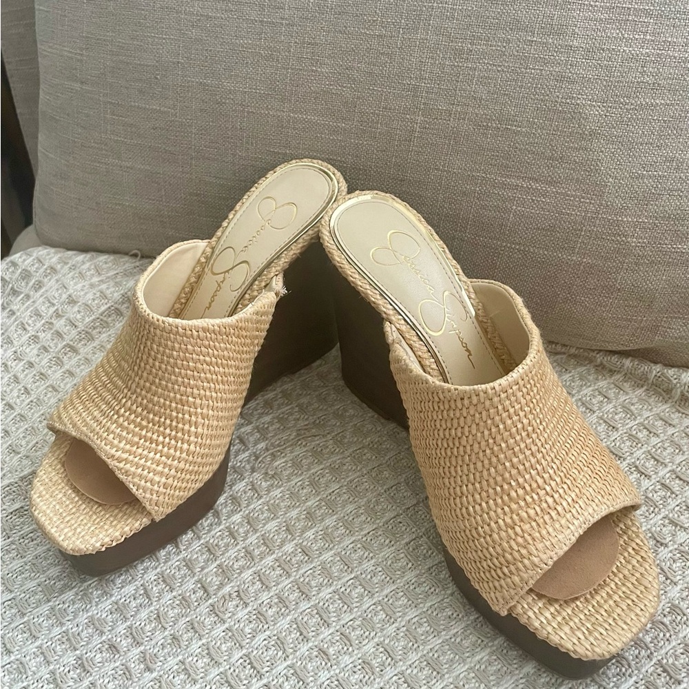Jessica Simpson Tan Wedge Shoes